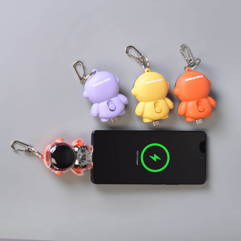 Astro Keychain With Emergency Powerbank - Burger Singh