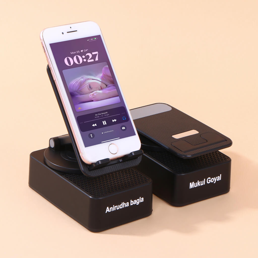 Personalized Phone Holder with Bluetooth Speaker Personalized Phone Holder with Bluetooth Speaker