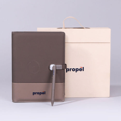 Propel - Customized Diary with Powerbank with Wireless Charger and Pen Set Propel - Customized Diary with Powerbank with Wireless Charger and Pen Set