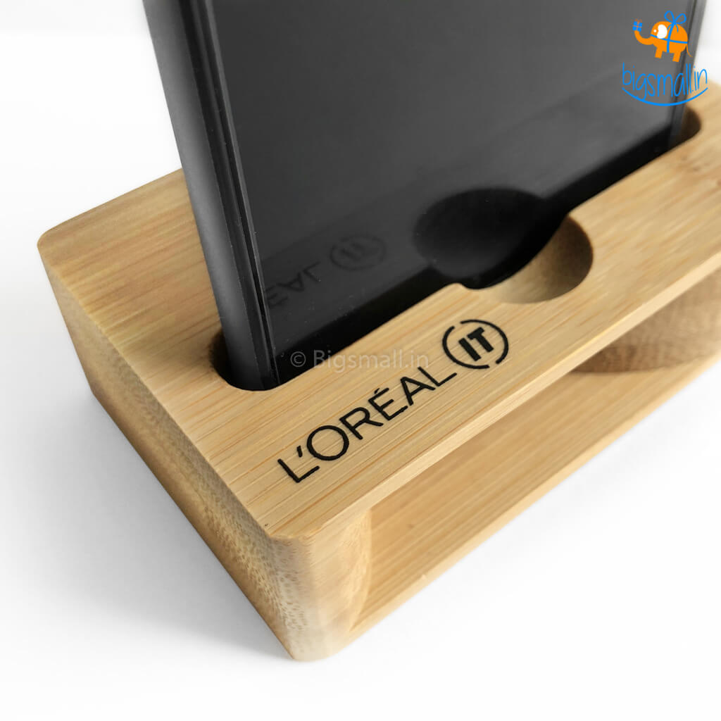 Wooden Mobile Stand With Amplifier - L'oreal Wooden Mobile Stand With Amplifier - L'oreal