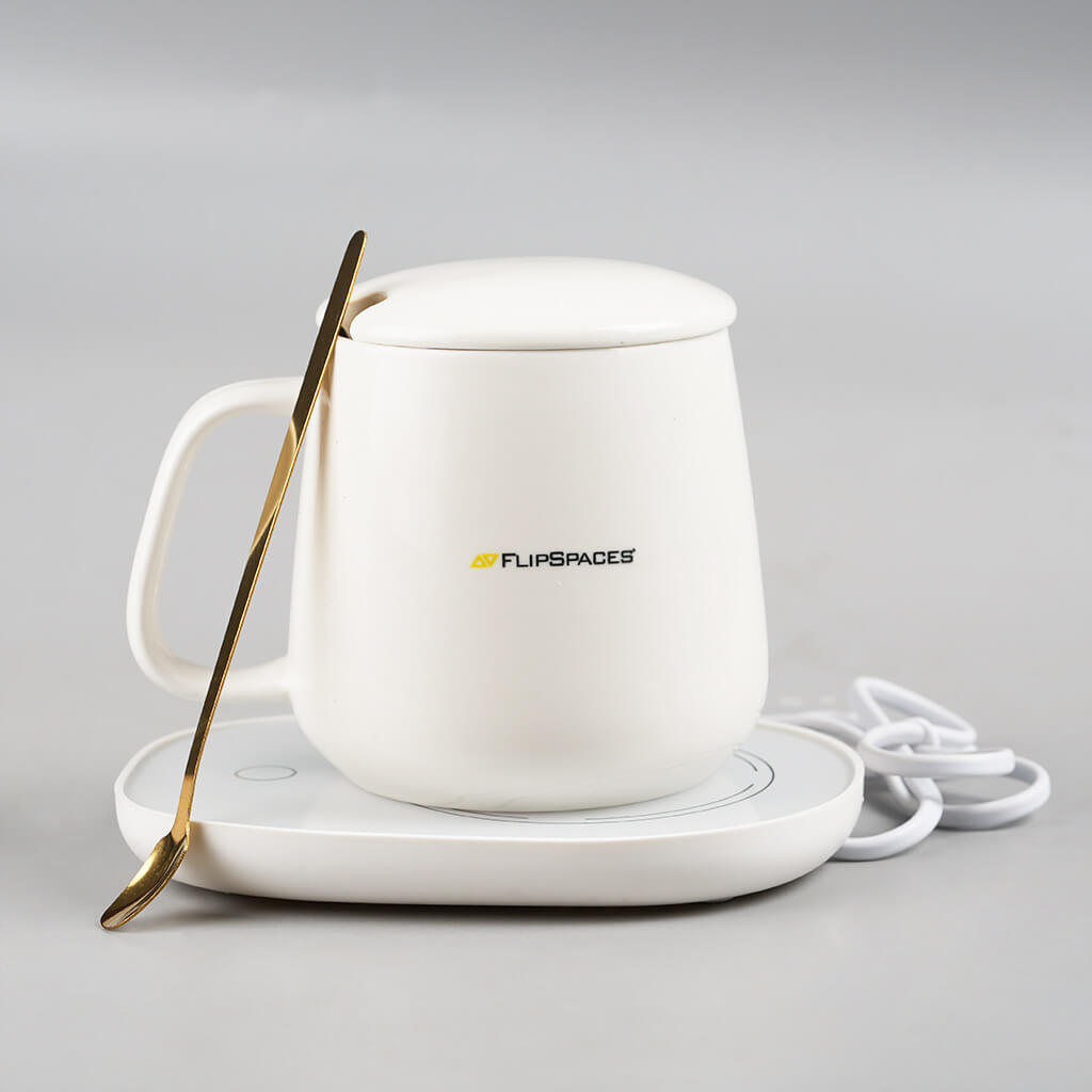 Coffee Mug With Electric Warmer - Flipspaces Coffee Mug With Electric Warmer - Flipspaces