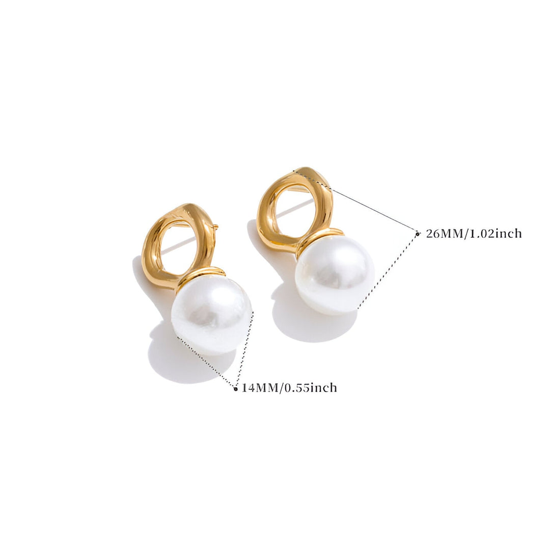 Pearl Dome Huggie Earrings Pearl Dome Huggie Earrings