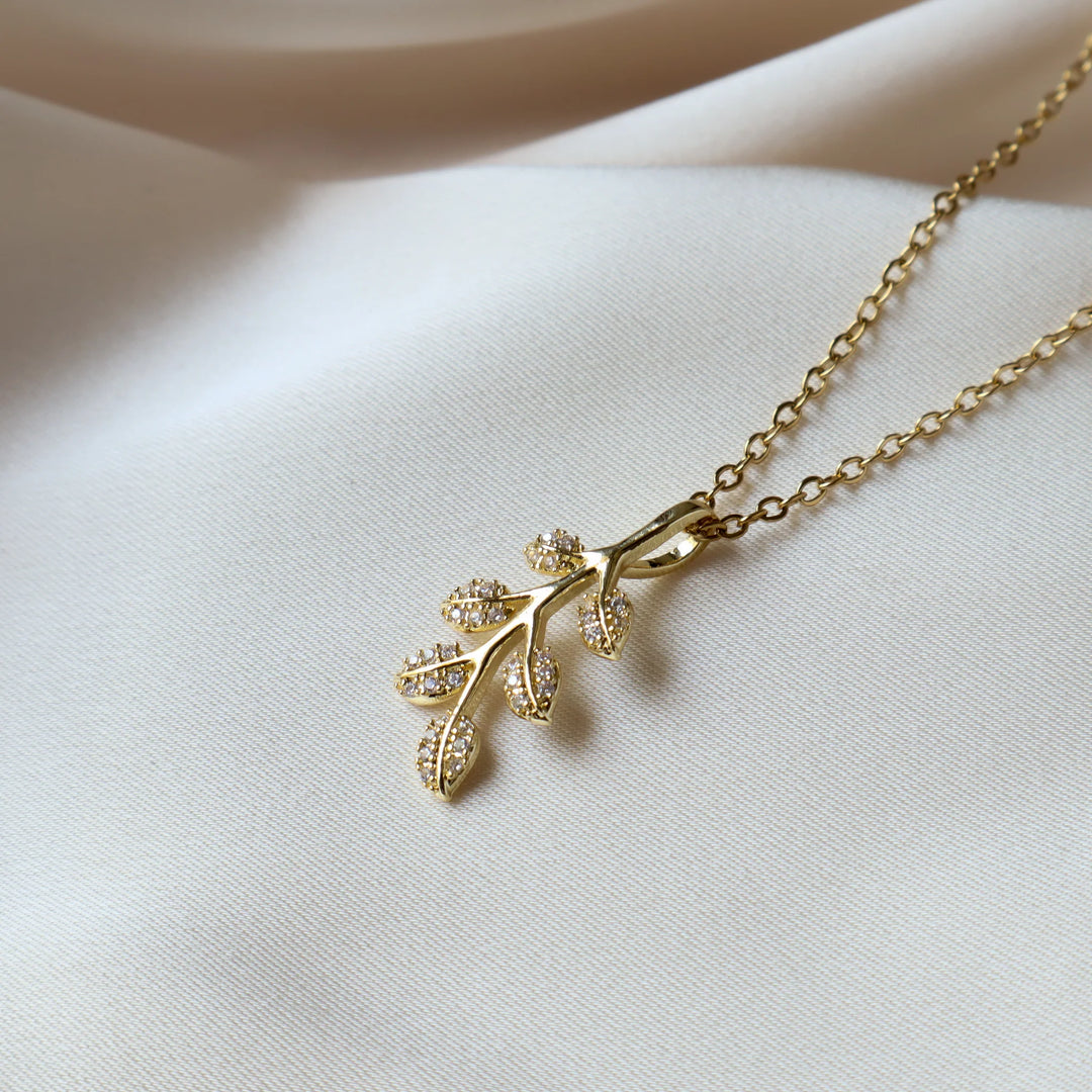 Gold Leaf 18K Plated Necklace