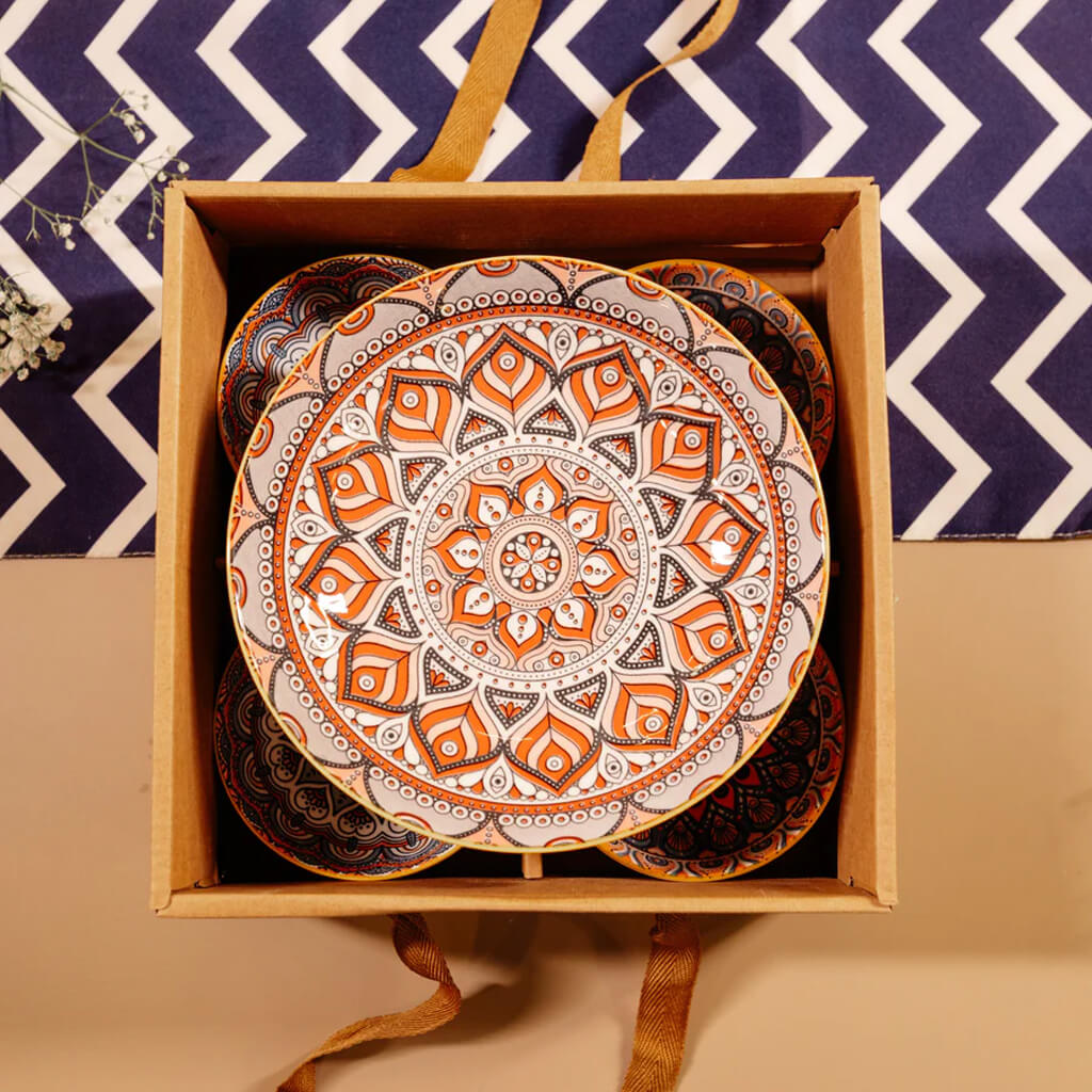 Bohemian Mandala Ceramic Set of 6 – Bigsmall.in