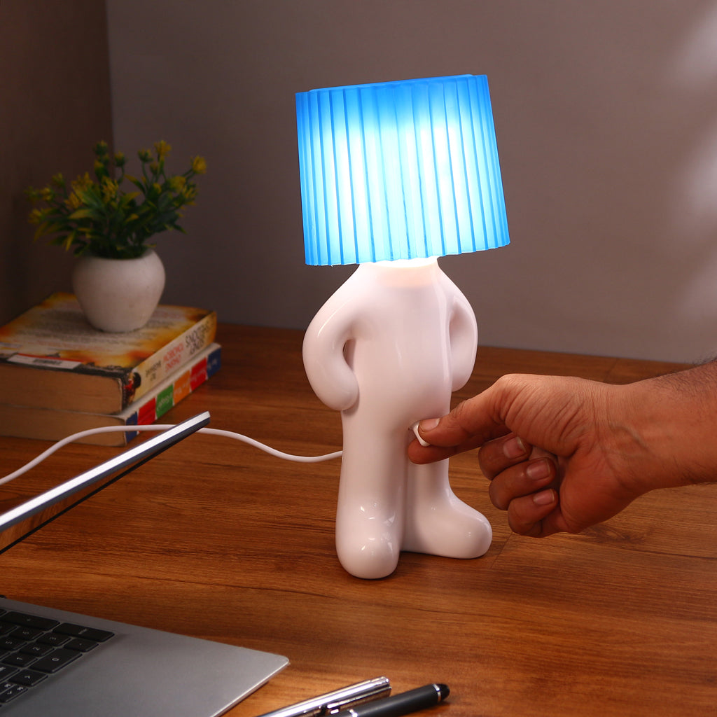 TABLE LAMP SHY MAN SHOW(Propaganda)Funny Shy Boy Lamp – Bigsmall.in