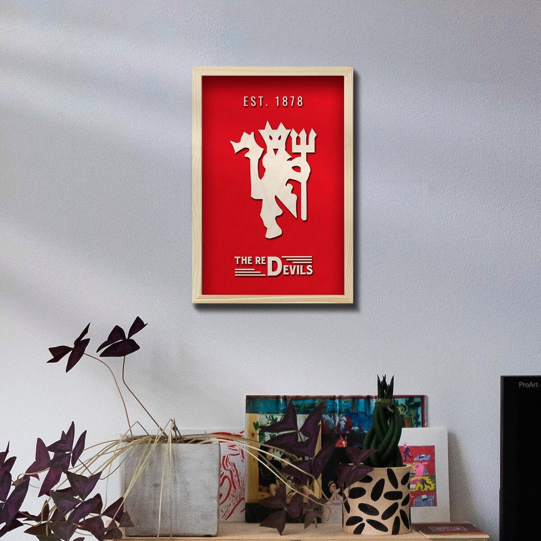 Manchester United Red Devils Wooden Wall Art