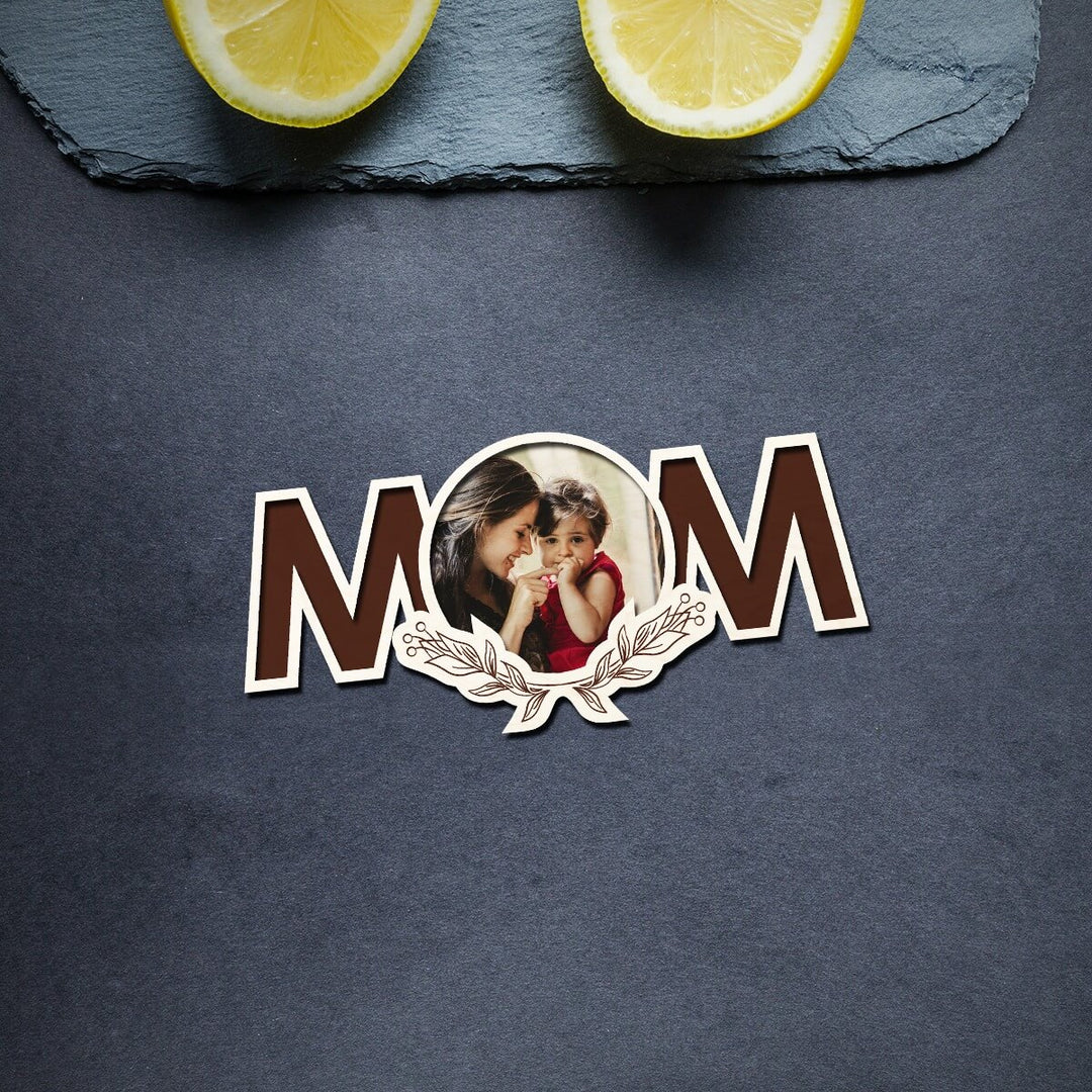 Personalized Mom Wooden Fridge Magnet