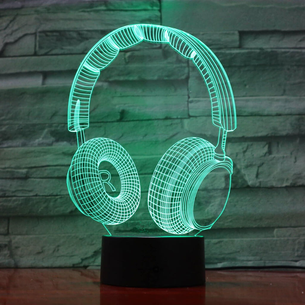3D Acrylic Headphone Lamp