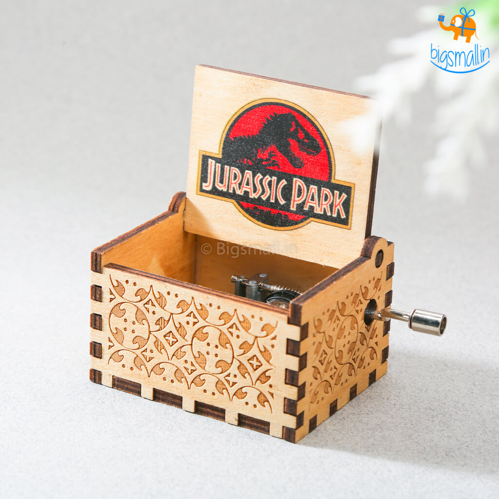 Jurassic Park Wooden Music Box