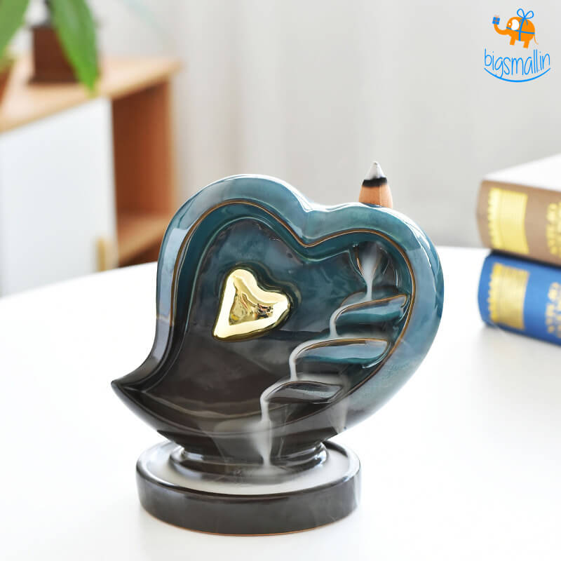 Heart-Shaped Backflow Incense Burner