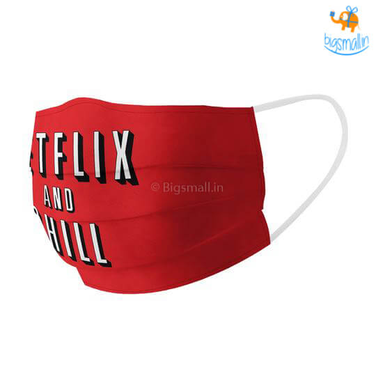 Netflix & Chill Cotton Mask With Filter