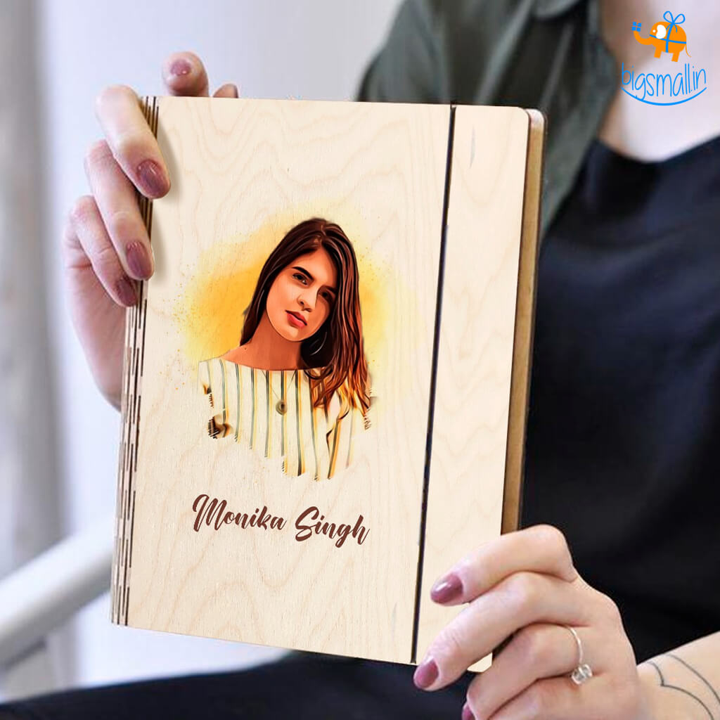 Personalized Photo Art Wooden Binder With Elastic Strap | COD Not Available