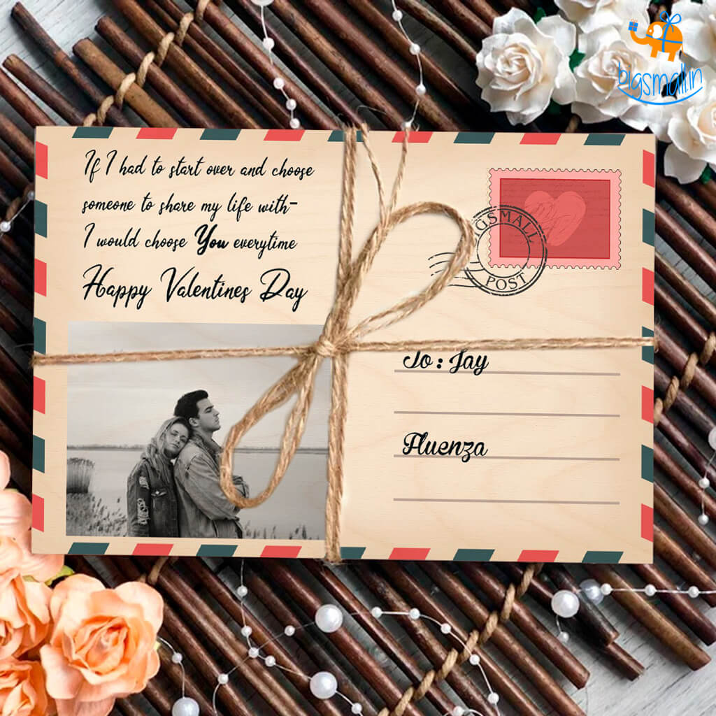 Personalized Wooden Postcard