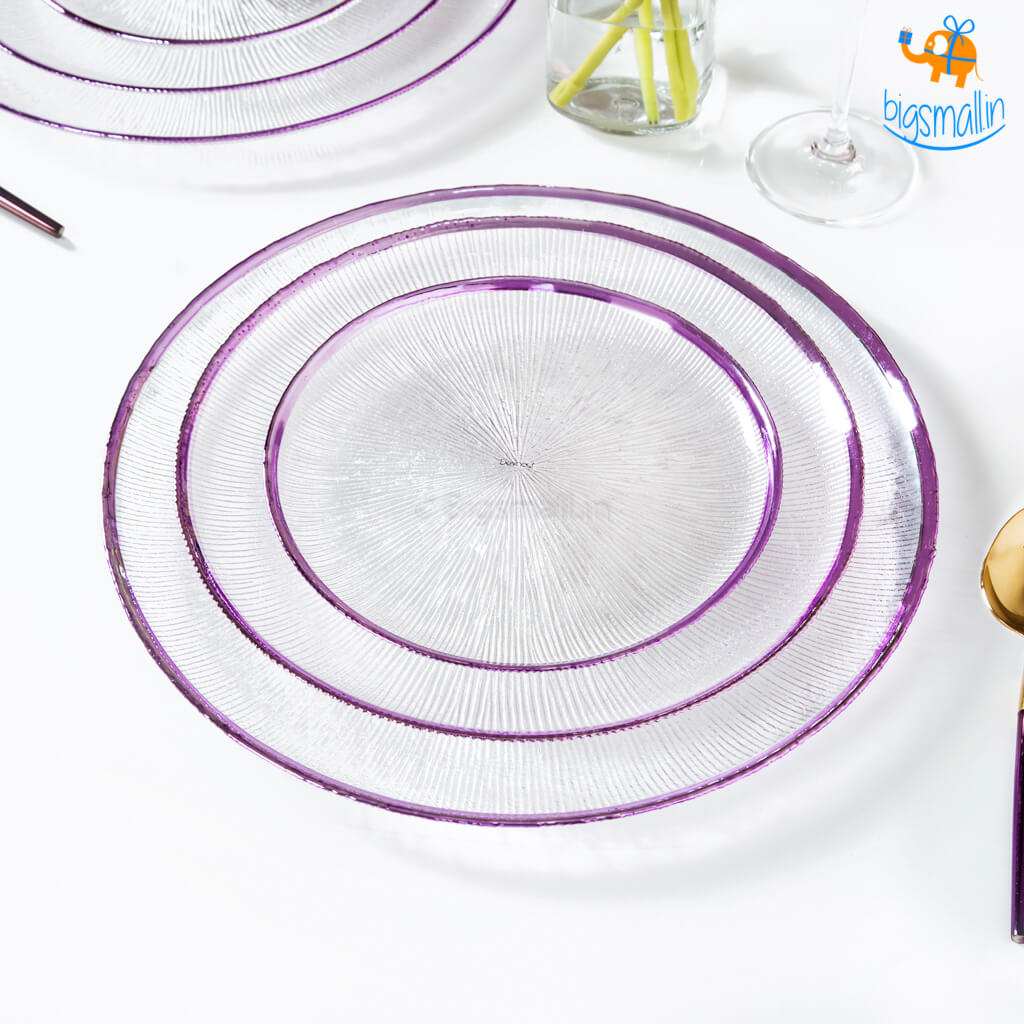 Purple Haze Glass Plates - Set of 3