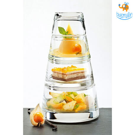 Glass Snack Bowl Pyramid - Set of 4