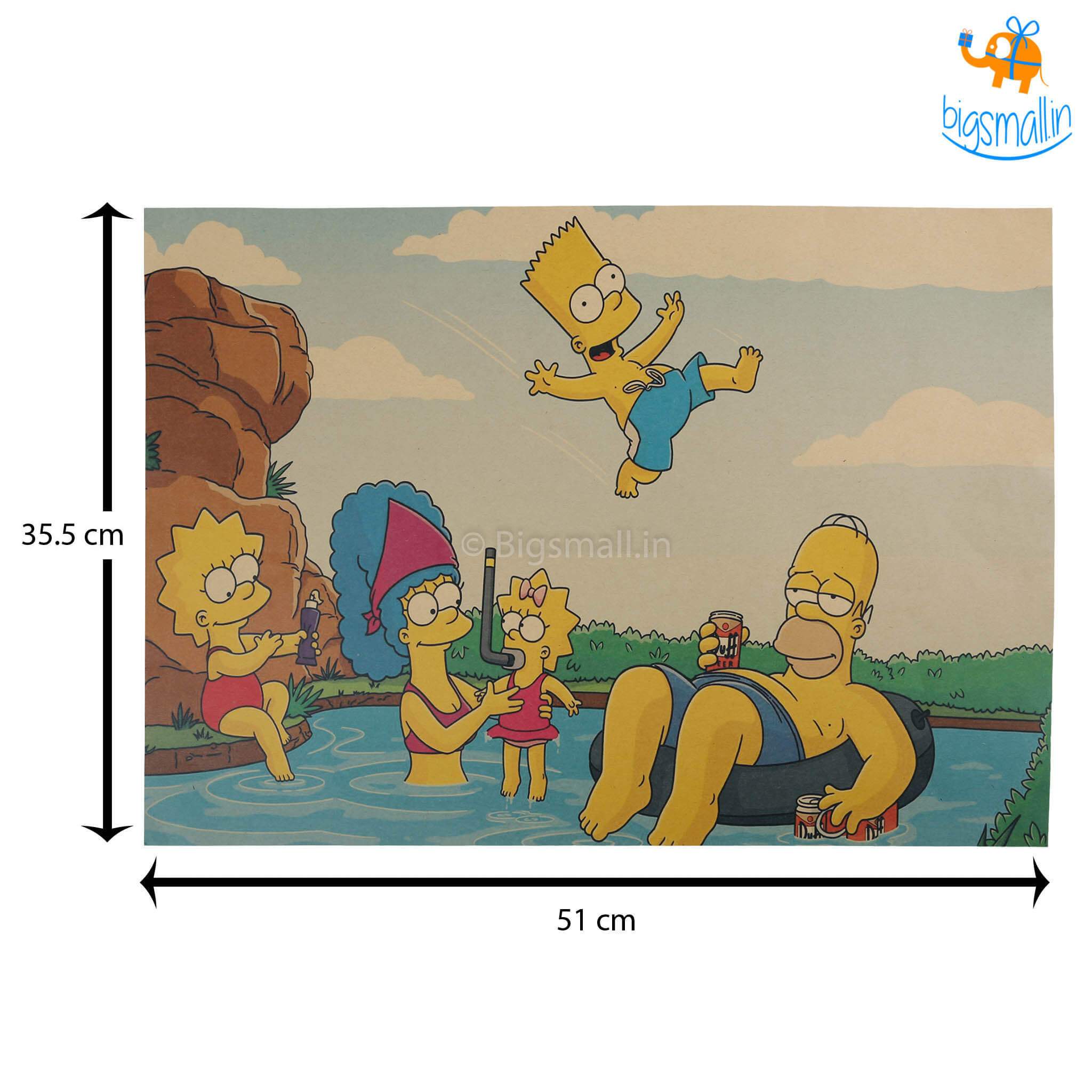 Simpsons Kraft Paper Poster - bigsmall.in