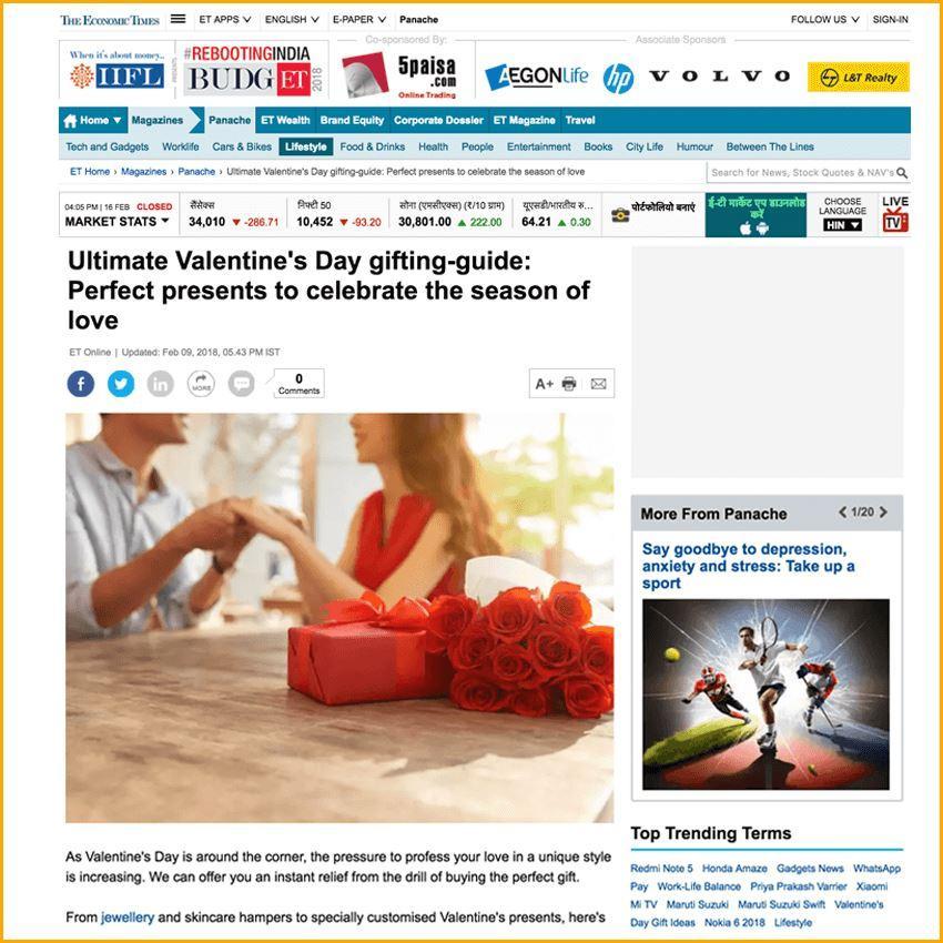 Economic Times | Ultimate Valentine's Day gifting-guide: Perfect presents to celebrate the season of love