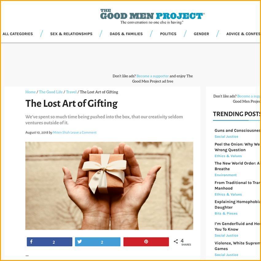 The Good Men Project | The Lost Art of Gifting