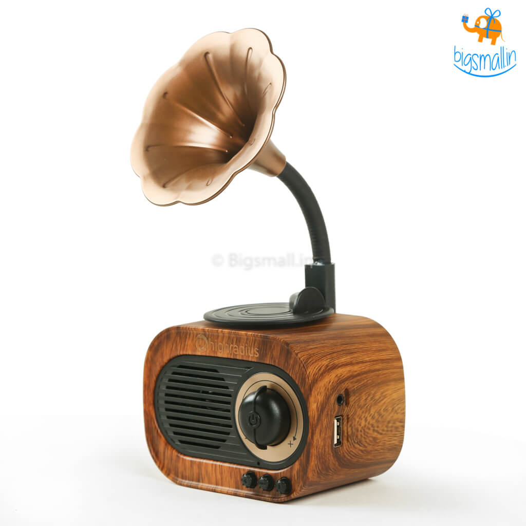Vintage Gramophone Bluetooth Speaker - High Radius