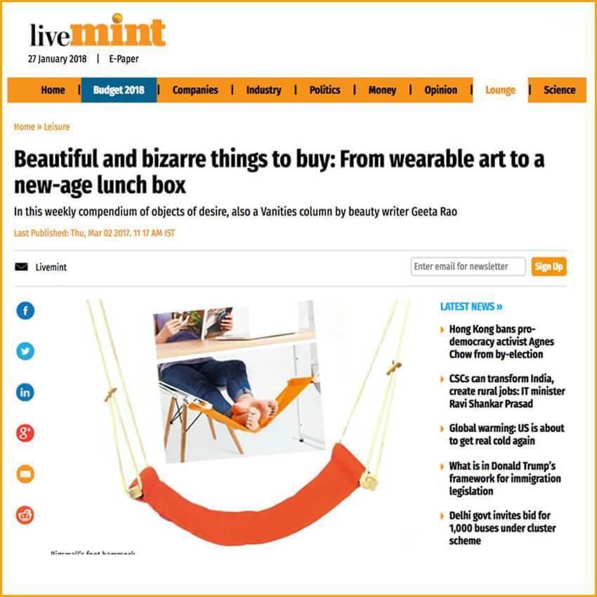 Livemint | Beautiful and bizarre things to buy: From wearable art to a new-age lunch box