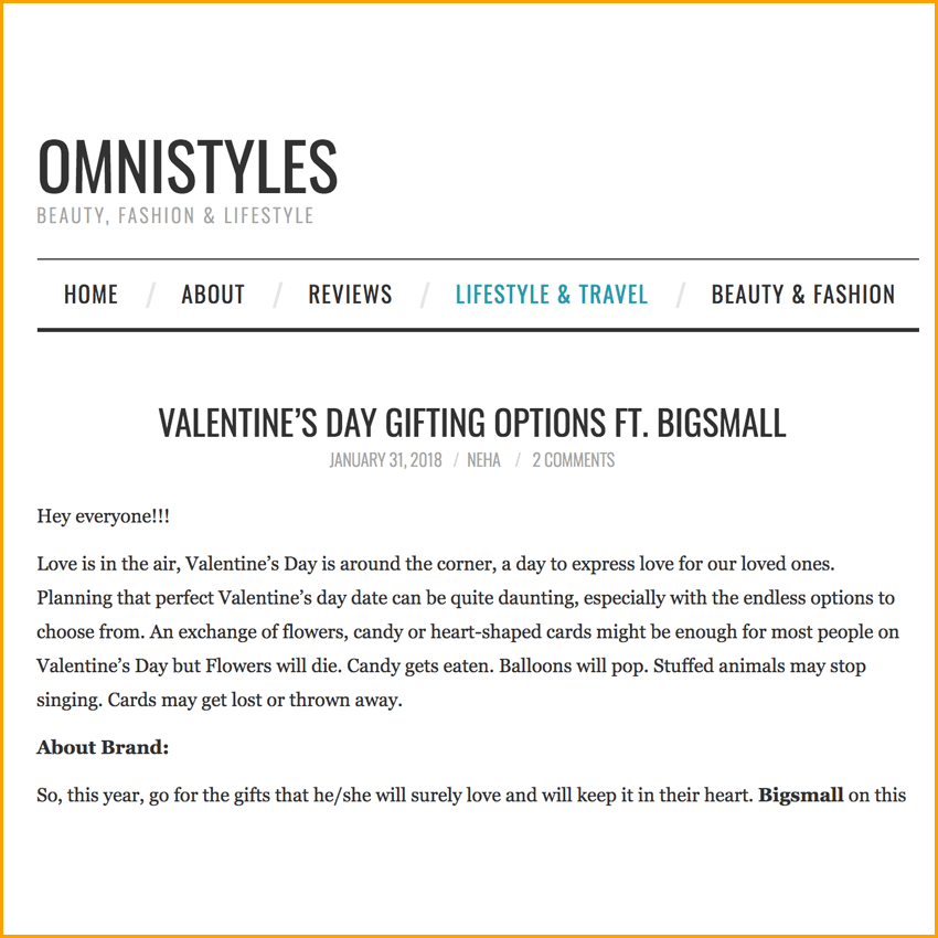 Omnistyles | VALENTINE’S DAY GIFTING OPTIONS FT. BIGSMALL