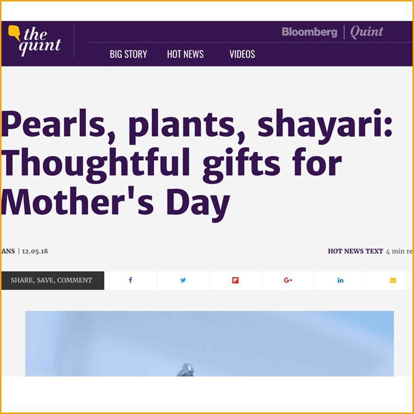 The Quint | Pearls, plants, shayari: Thoughtful gifts for Mother's Day