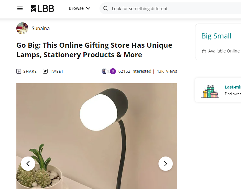LBB | Go Big: This Online Gifting Store Has Unique Lamps, Stationery Products & More