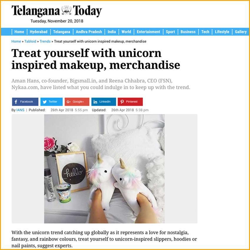 Telangana Today | Treat yourself with unicorn inspired makeup, merchandise