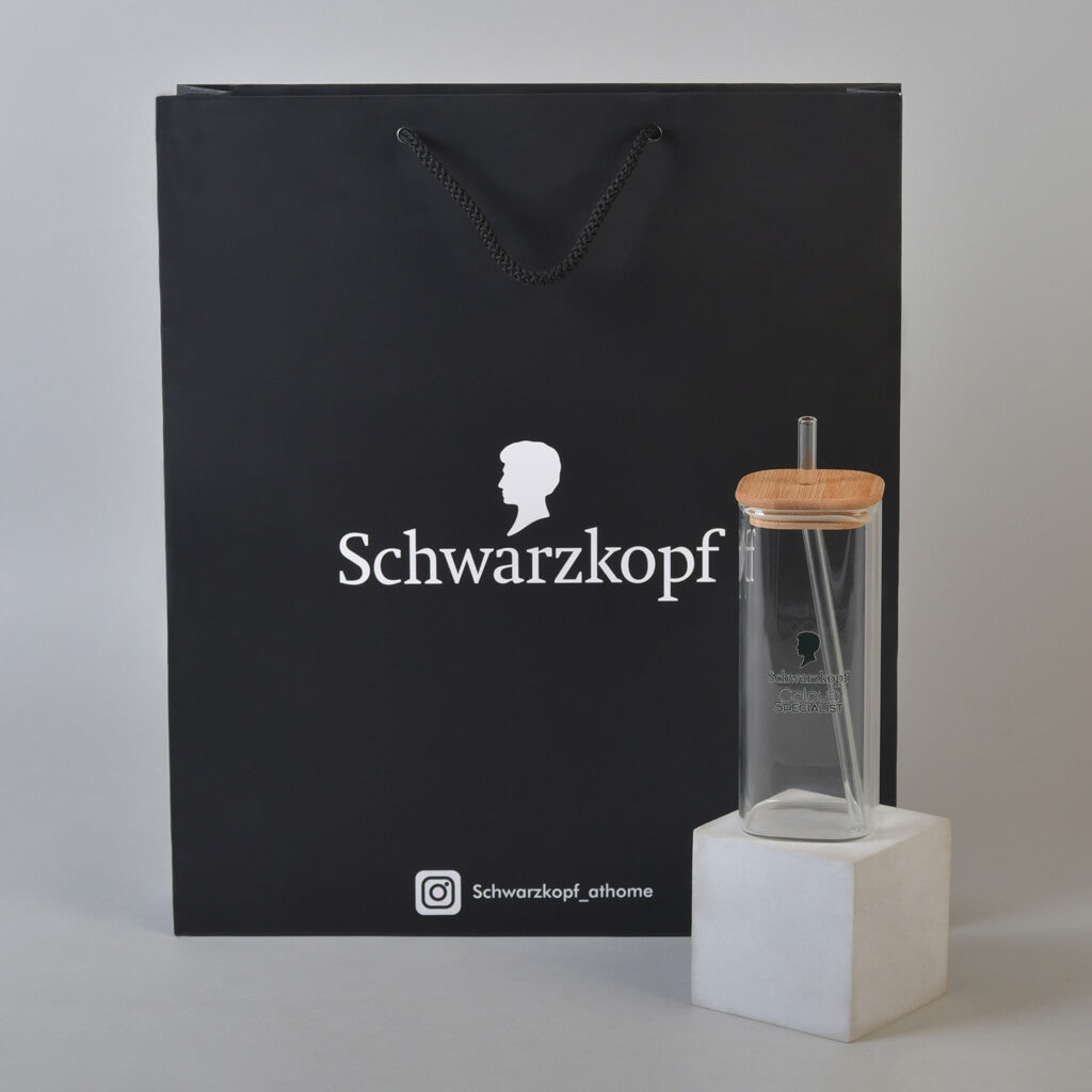 Glass Tumbler With Straw - Schwarzkopf