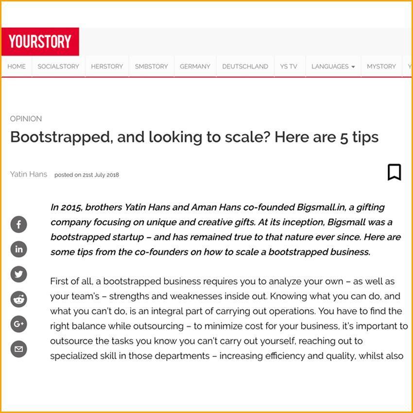YourStory | Bootstrapped, and looking to scale? Here are 5 tips
