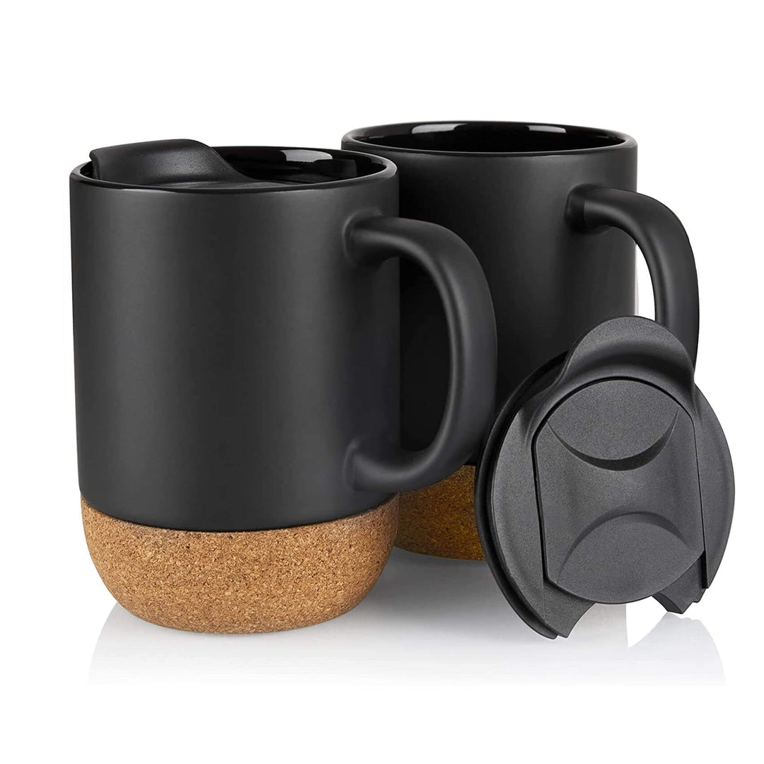 Classic Black Mug with Cork Base