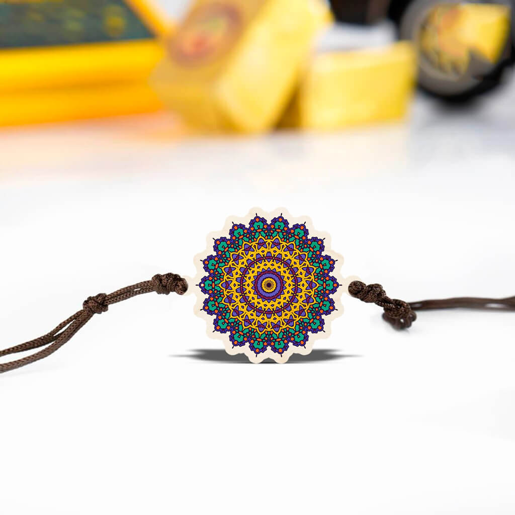 Mandala Wooden Rakhi