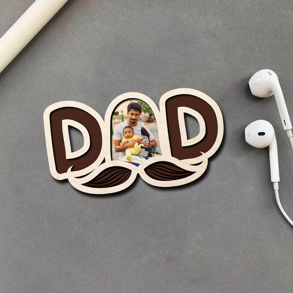 Personalized DAD Wooden Fridge Magnet