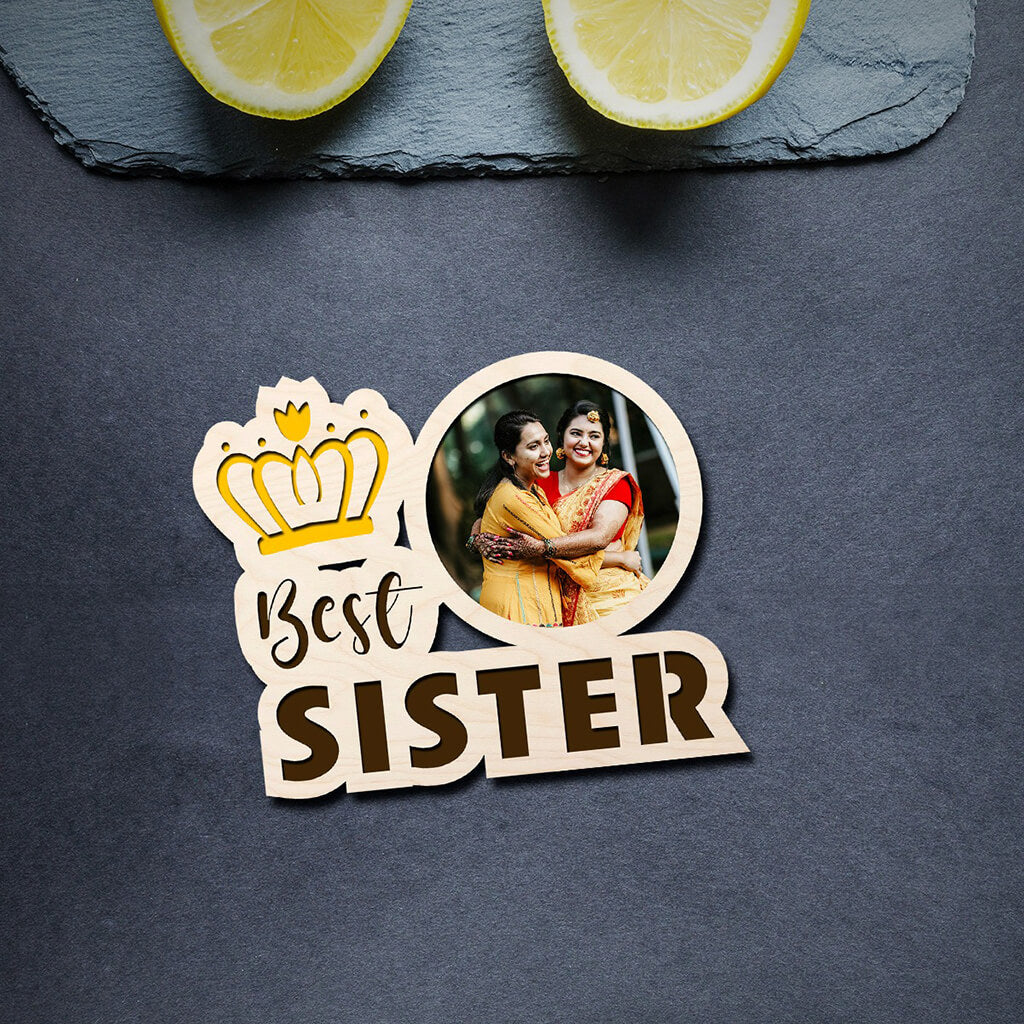 Personalized Best Sister Fridge Magnet