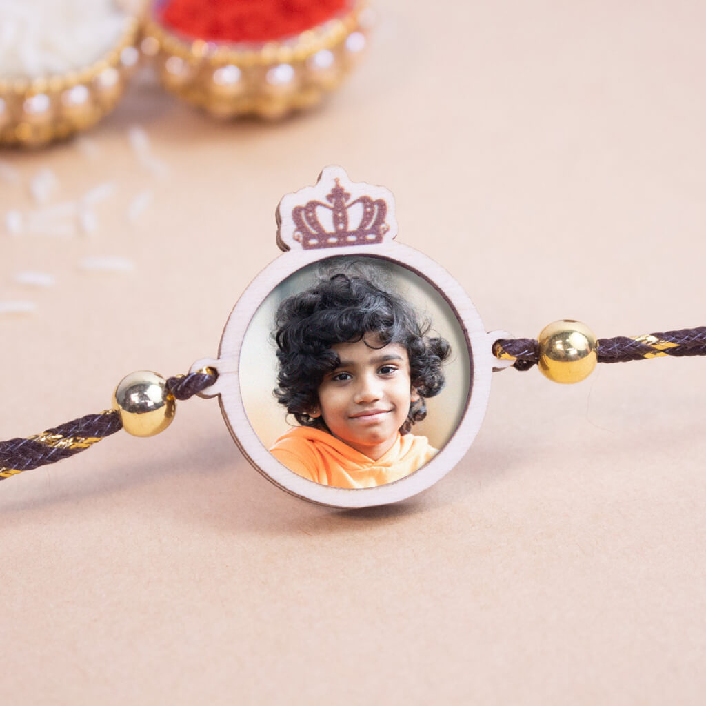 Personalized King Frame Photo Rakhi