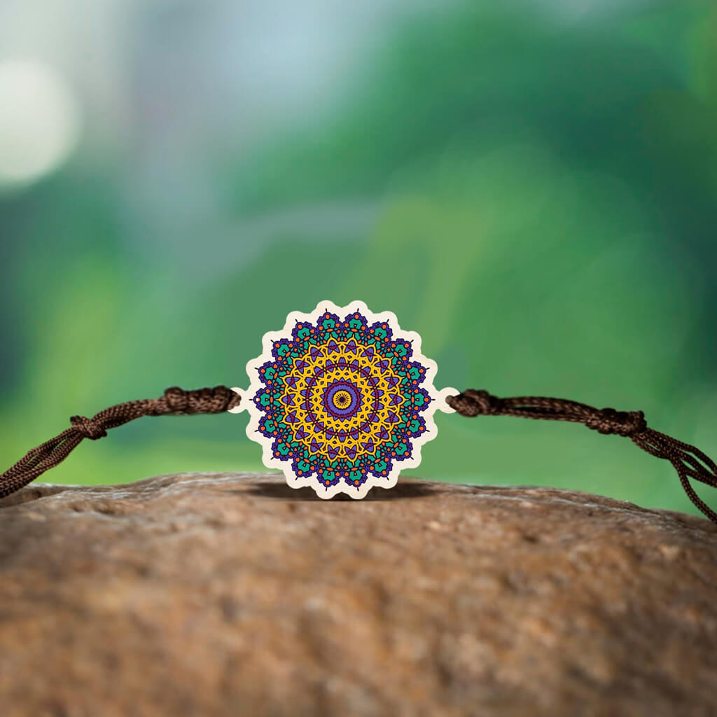 Mandala Wooden Rakhi