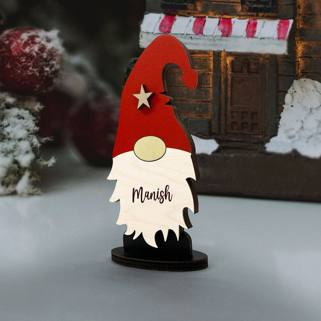 Personalised Wooden Christmas Gnomes