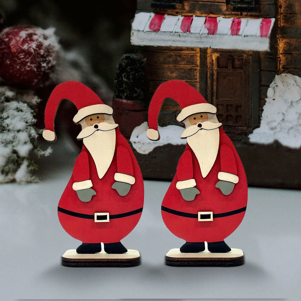 Adorable Wooden Santa