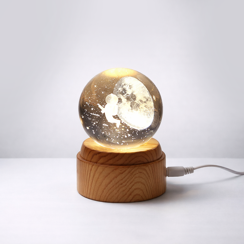 Spinning Astro Crystal Lamp