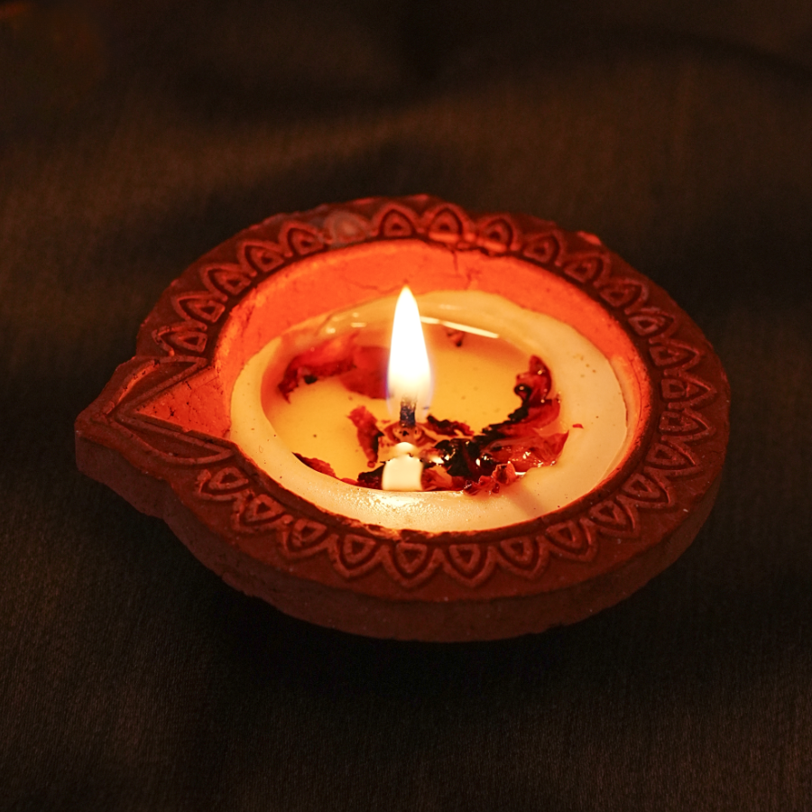 Handcrafted Terracotta Scented Diyas | Set of 6