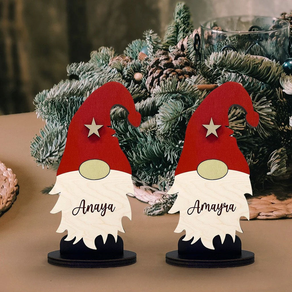 Personalised Wooden Christmas Gnomes