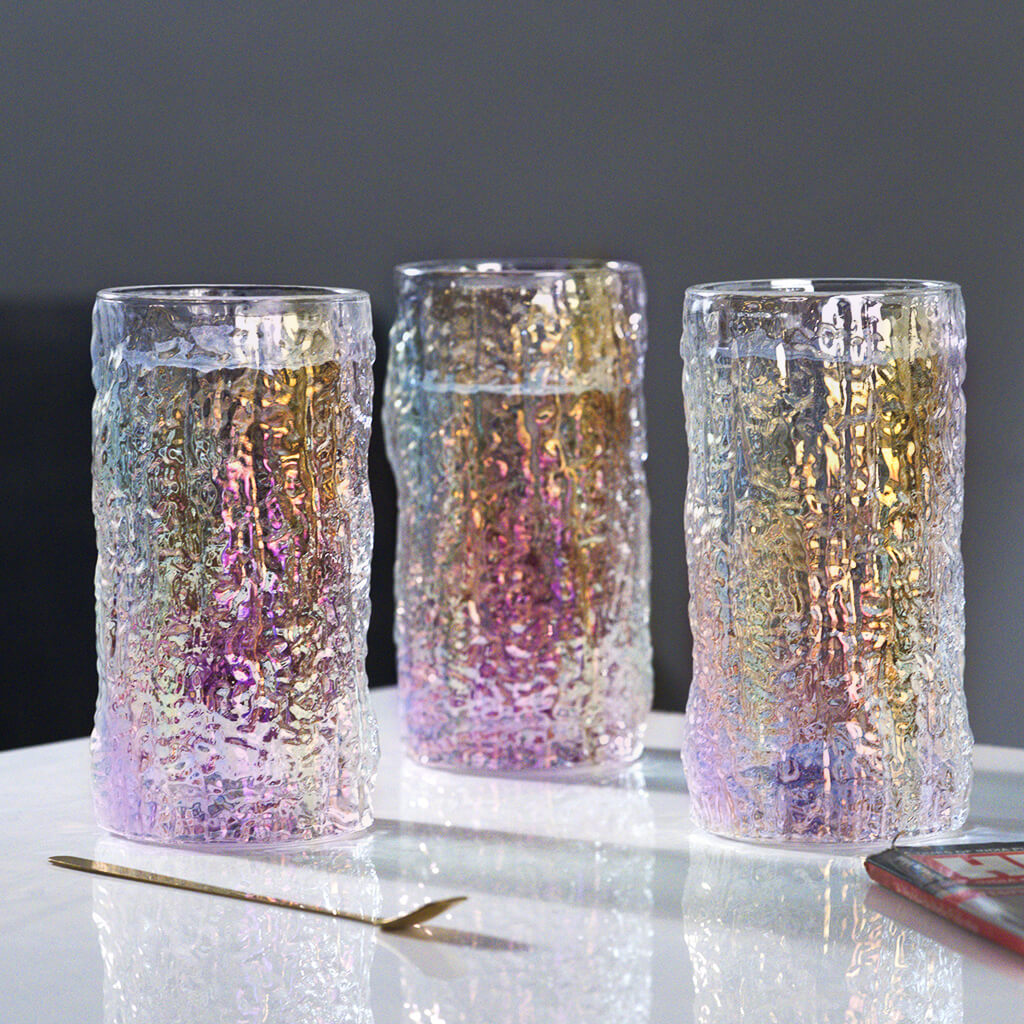 Holographic Bark Glasses - Set of 3