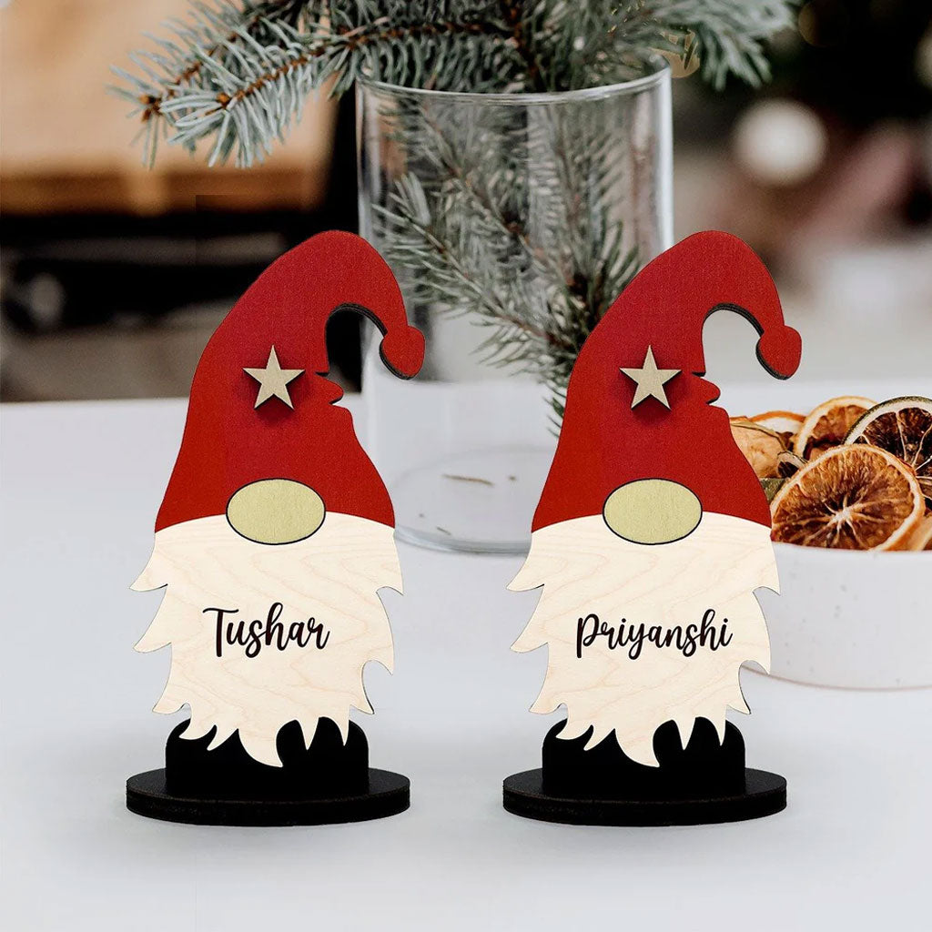 Personalised Wooden Christmas Gnomes