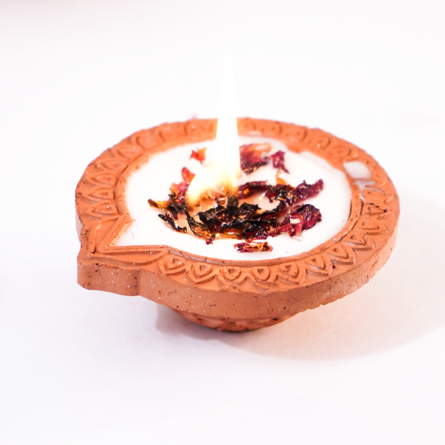 Handcrafted Terracotta Scented Diyas | Set of 6