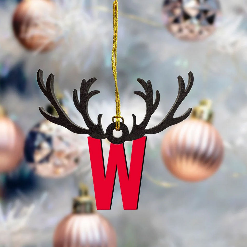 Personalised Christmas Wooden Name Initial Ornament