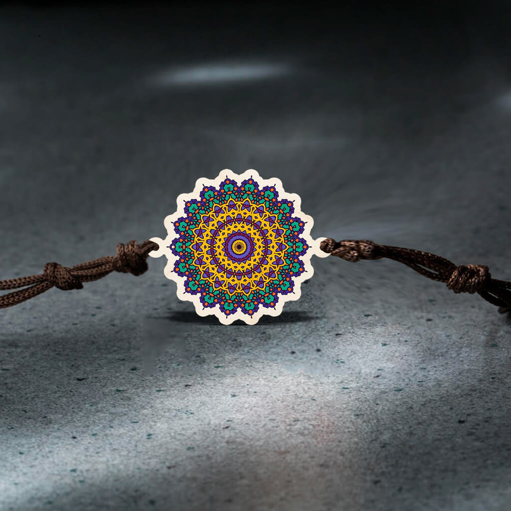 Mandala Wooden Rakhi