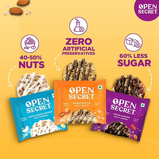 Open Secret Nutty Cookies - Pack of 6