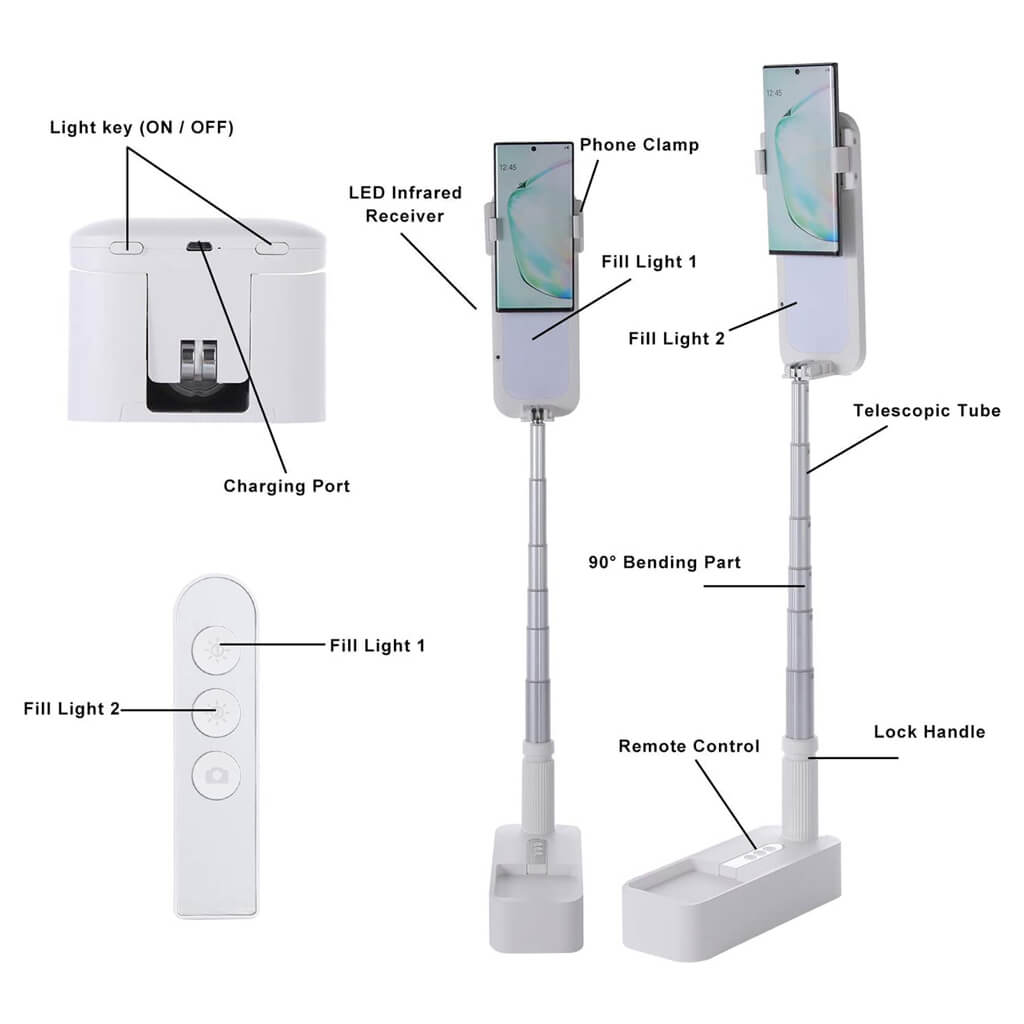 Multi-Functional Foldable Phone Stand