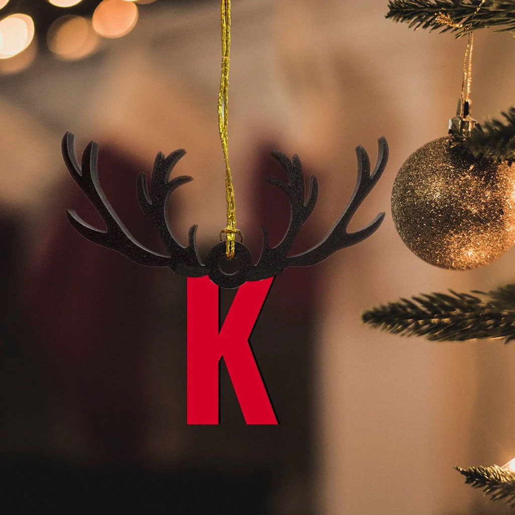 Personalised Christmas Wooden Name Initial Ornament