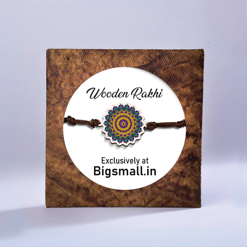 Mandala Wooden Rakhi